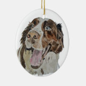 Glücklicher Hund Keramik Ornament (Rechts)