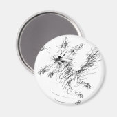 glücklicher Hund Magnet (Vorderseite/Rückseite)