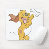 Glücklicher Hund mit dem Knochen Mousepad (Mit Mouse)
