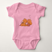 Glücklicher Hund mit Knochen-T-Shirts und Baby Strampler (Vorderseite)