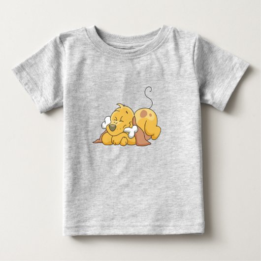 Glücklicher Hund mit Knochen-T-Shirts und Baby T-shirt (Vorderseite)
