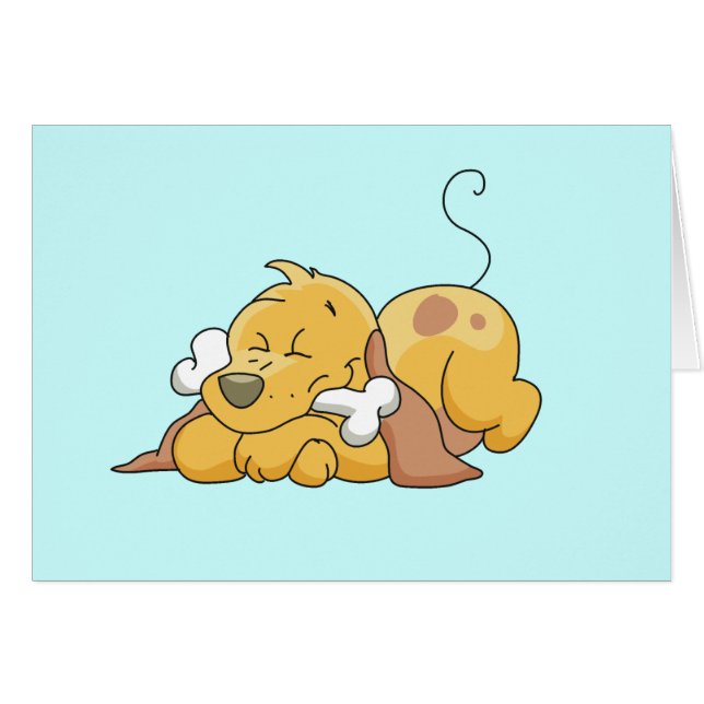 Glücklicher Hund mit Knochen-T-Shirts und Geschenk (Vorderseite (Horizontal))