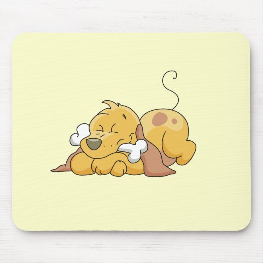 Glücklicher Hund mit Knochen-T-Shirts und Geschenk Mousepad (Vorne)