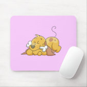 Glücklicher Hund mit Knochen-T-Shirts und Mousepad (Mit Mouse)