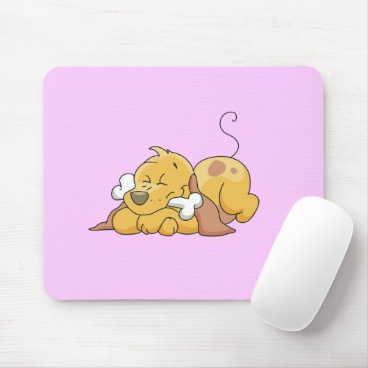 Glücklicher Hund mit Knochen-T-Shirts und Mousepad (Mit Mouse)