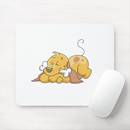 Glücklicher Hund mit Knochen-T-Shirts und Mousepad (Mit Mouse)