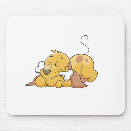 Glücklicher Hund mit Knochen-T-Shirts und Mousepad (Vorne)