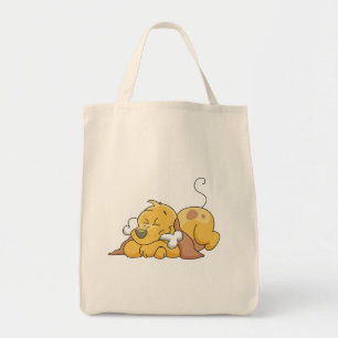 Glücklicher Hund mit Knochen-T-Shirts und Tragetasche