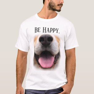 Glücklicher Hund Nase T-Shirt