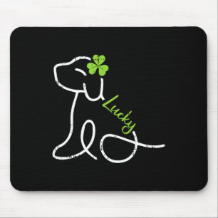 Glücklicher Hund St. Patricks Day Süßer Irischer W Mousepad