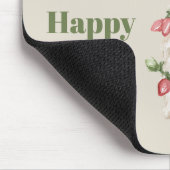 Glücklicher Hund Weihnachtslichter Mousepad (Ecke)