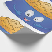 Glücklicher Hunde-Futterteller Geschenkpapier (Ecke)