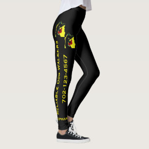 Glücklicher Hundegehende Service-Leggings mit Leggings