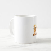 Glücklicher Hundekaffee Glückseligkeit Kaffeetasse (Vorderseite Links)