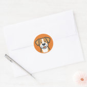 Glücklicher Hundekreis Runder Aufkleber (Umschlag)