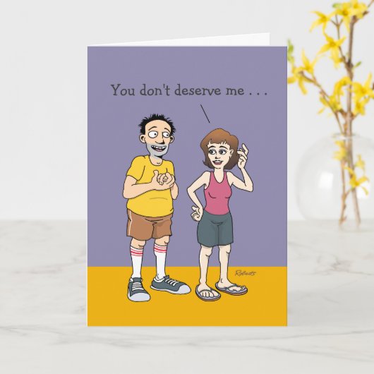 Glücklicher Husband-Jubiläumskarten-Spaß Karte (Gelbe Blume)