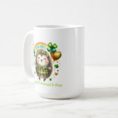 Glücklicher Igel Regenbogen Freude Kaffeetasse (Vorderseite Links)