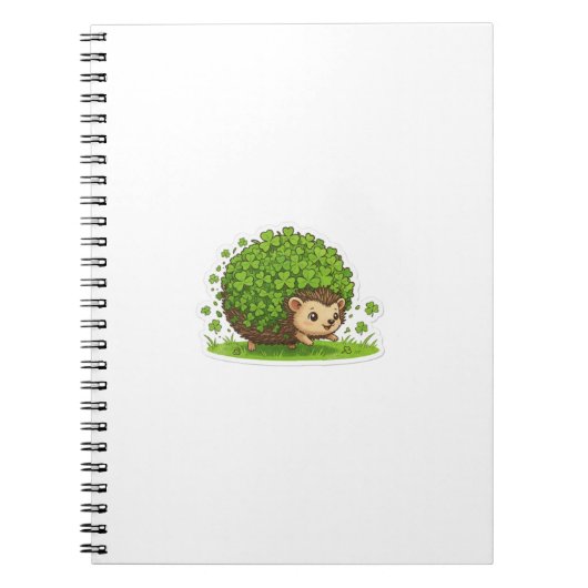 Glücklicher Igel St.Patrick's Day Notizblock (Vorderseite)