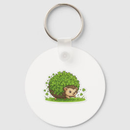 Glücklicher Igel St. Patricks Tag Schlüsselanhänger