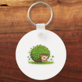 Glücklicher Igel St. Patricks Tag Schlüsselanhänger (Vorderseite)
