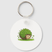 Glücklicher Igel St. Patricks Tag Schlüsselanhänger (Rückseite)