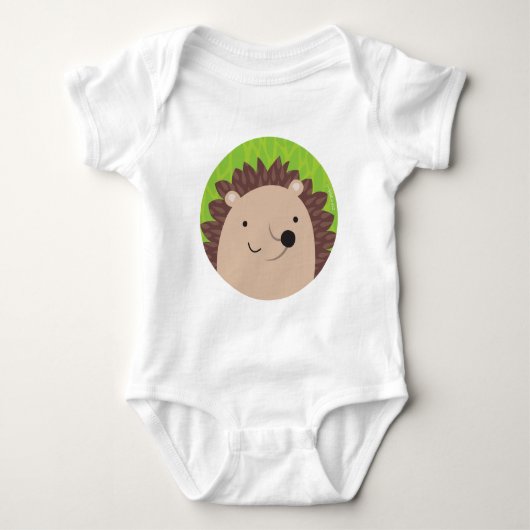 Glücklicher Igel - Waldfreunde Baby Strampler (Vorderseite)