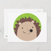 Glücklicher Igel - Waldfreunde Postkarte (Vorne/Hinten)