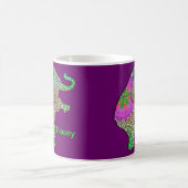 Glücklicher indischer Elefant in Regenbogenfarben Kaffeetasse (Mittel)