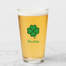 Glücklicher Ire Vier grünes Blatt mit Nachnamen