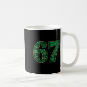 Glücklicher irischer lustiger 67 sechs sieben Meme Kaffeetasse