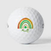 Glücklicher Irischer Regenbogen Golfball (Vorderseite)