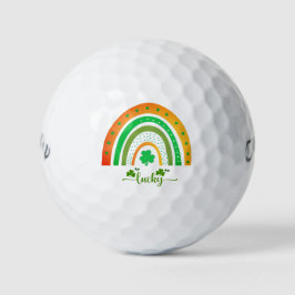 Glücklicher Irischer Regenbogen Golfball