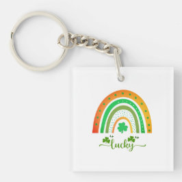 Glücklicher Irischer Regenbogen Schlüsselanhänger