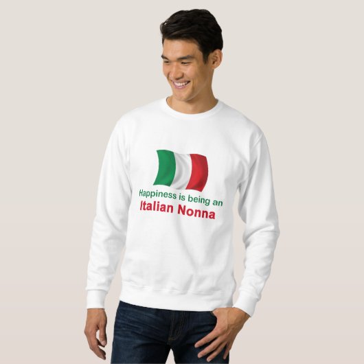 Glücklicher Italiener Nonna Sweatshirt (Vorne ganz)