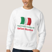 Glücklicher Italiener Nonna Sweatshirt (Vorderseite)