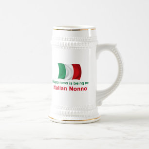 Glücklicher Italiener Nonno Bierglas