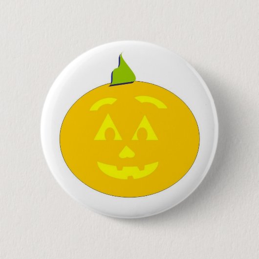 Glücklicher Jackolantern Halloween Knopf Button (Vorderseite)