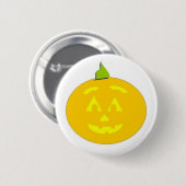 Glücklicher Jackolantern Halloween Knopf Button (Vorne & Hinten)