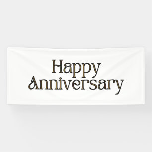 Glücklicher Jahrestag 2.5x6 Vinylbanner Banner