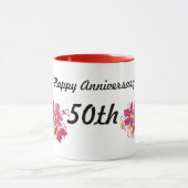 Glücklicher Jahrestag 50. Tasse (Zentrum)
