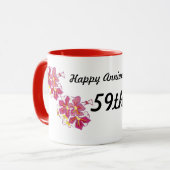 Glücklicher Jahrestag 59. Tasse (Vorderseite Links)