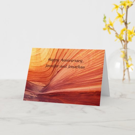 Glücklicher Jahrestag, Apache Wedding Segen Karte (Gelbe Blume)