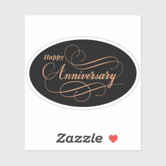 glücklicher Jahrestag Aufkleber (Blatt)