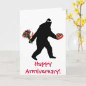 Glücklicher Jahrestag Bigfoots Karte (Gelbe Blume)