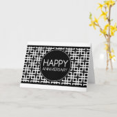 Glücklicher Jahrestag (cinderStripe) Karte (Gelbe Blume)
