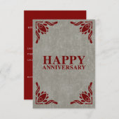 glücklicher Jahrestag Einladung (Vorne/Hinten)