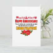 glücklicher Jahrestag Einladung (Stehend Vorderseite)