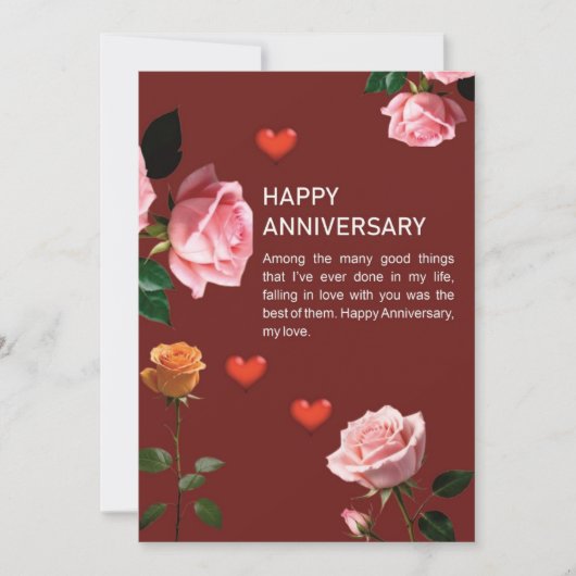 glücklicher Jahrestag Einladung (Vorderseite)