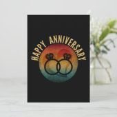 glücklicher Jahrestag Einladung (Stehend Vorderseite)