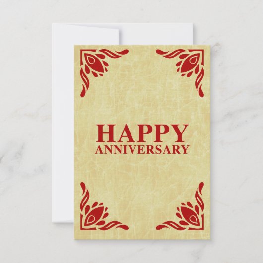 glücklicher Jahrestag Einladung (Vorderseite)